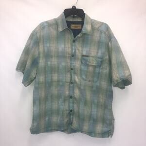 Clear Water Outfitters 100% Cotton XL Short Sleeve Button Front Casual Shirt